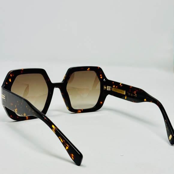 New MARC JACOBS Havana Square MJ 1074/S 086 HA Sunglasses Women AUTHENTIC SET - Picture 4 of 5